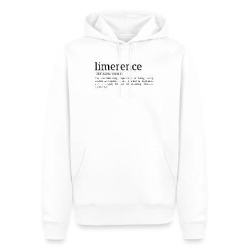 Limerence - Définition du dictionnaire - Sweat à capuche Premium bio Homme - blanc - Devant - Nico (187cm)