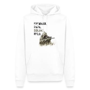 Ehemann Papa Soldat Held - Männer Premium Bio Hoodie - Weiß - Vorne - Nico (187cm)