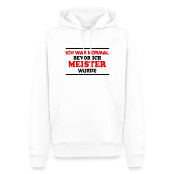 Meister Spruch Prüfung Lustiges Meister Geschenk - Männer Premium Bio Hoodie - Weiß - Vorne - Nico (187cm)