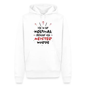 Meister Spruch Prüfung Lustiges Meister Geschenk - Männer Premium Bio Hoodie - Weiß - Vorne - Nico (187cm)
