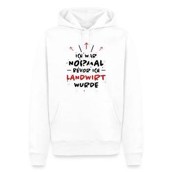 Landwirt Spruch Traktor Lustiges Landwirt Geschenk - Männer Premium Bio Hoodie - Weiß - Vorne - Nico (187cm)