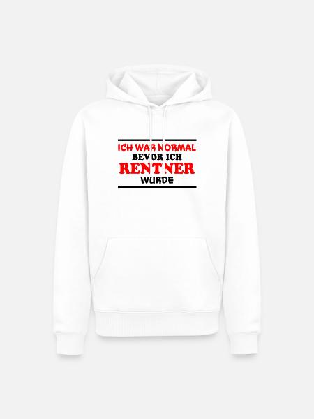 Rentner Spruch Rente Ruhestand Rentner Geschenk - Männer Premium Bio Hoodie - Weiß