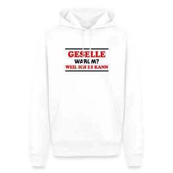 Geselle Spruch Lustiges Gesellenprüfung Geschenk - Männer Premium Bio Hoodie - Weiß - Vorne - Nico (187cm)