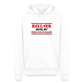 Kellner Spruch Restaurant Lustige Kellner Geschenk - Männer Premium Bio Hoodie - Weiß - Vorne - Nico (187cm)