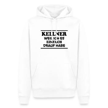Kellner Spruch Restaurant Lustige Kellner Geschenk - Männer Premium Bio Hoodie - Weiß - Vorne - Nico (187cm)