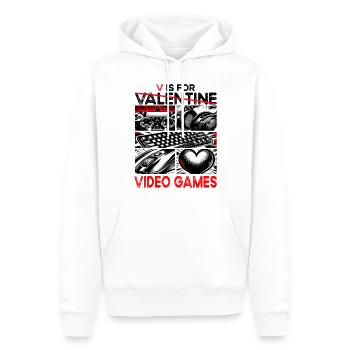 Niveau d’anniversaire xx Jeux et joueurs débloqués - Sweat à capuche Premium bio Homme - blanc - Devant - Nico (187cm)