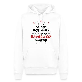 Bauhelfer Spruch Beruf Lustiges Bauhelfer Geschenk - Männer Premium Bio Hoodie - Weiß - Vorne - Nico (187cm)