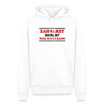 Zahnarzt Spruch Beruf Lustiges Zahnarzt Geschenk - Männer Premium Bio Hoodie - Weiß - Vorne - Nico (187cm)