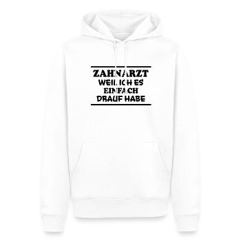 Zahnarzt Spruch Beruf Lustiges Zahnarzt Geschenk - Männer Premium Bio Hoodie - Weiß - Vorne - Nico (187cm)
