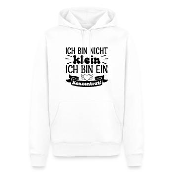 Je ne suis pas petite, je suis un concentré ! - Sweat à capuche Premium bio Homme - blanc - Devant - Nico (187cm)