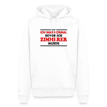Zimmerer Spruch Zimmermann Witz Zimmerer Geschenk - Männer Premium Bio Hoodie - Weiß - Vorne - Nico (187cm)