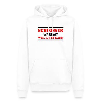 Schlosser Spruch Beruf Lustiges Schlosser Geschenk - Männer Premium Bio Hoodie - Weiß - Vorne - Nico (187cm)