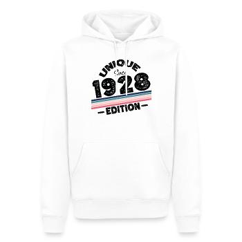 Unique seit 1928 Edition Geburtstag Vintage 1928 - Männer Premium Bio Hoodie - Weiß - Vorne - Nico (187cm)