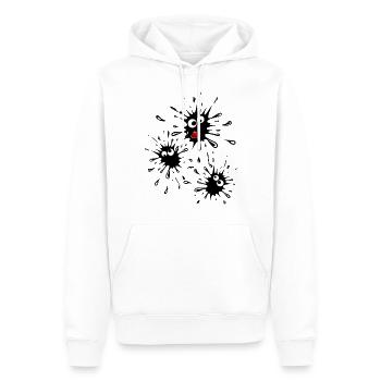 Klecks Familie - Männer Premium Bio Hoodie - Weiß - Vorne - Nico (187cm)