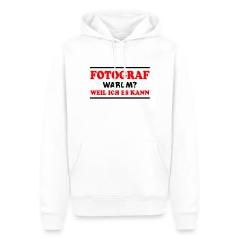 Fotograf Spruch Foto Lustiges Fotograf Geschenk - Männer Premium Bio Hoodie - Weiß - Vorne - Nico (187cm)