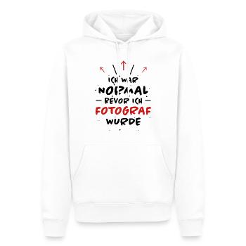 Fotograf Spruch Foto Lustiges Fotograf Geschenk - Männer Premium Bio Hoodie - Weiß - Vorne - Nico (187cm)