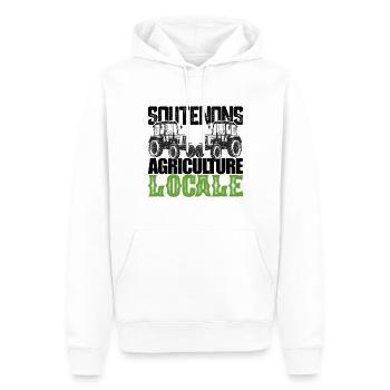Soutenons l'agriculture locale.Agriculteurs france - Sweat à capuche Premium bio Homme - blanc - Devant - Nico (187cm)