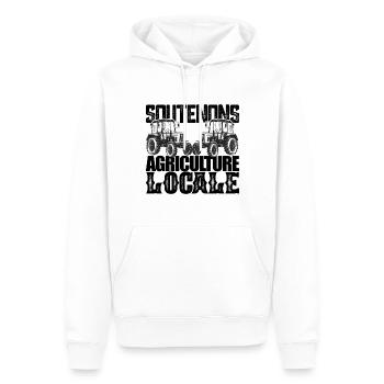 Soutenons l'agriculture locale.Agriculteurs france - Sweat à capuche Premium bio Homme - blanc - Devant - Nico (187cm)