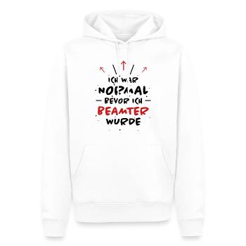 Beamter Spruch Verbeamtung Büro Beamten Geschenk - Männer Premium Bio Hoodie - Weiß - Vorne - Nico (187cm)