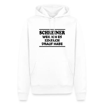 Schreiner Spruch Beruf Lustiges Schreiner Geschenk - Männer Premium Bio Hoodie - Weiß - Vorne - Nico (187cm)