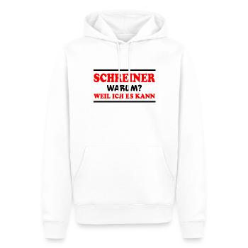 Schreiner Spruch Beruf Lustiges Schreiner Geschenk - Männer Premium Bio Hoodie - Weiß - Vorne - Nico (187cm)