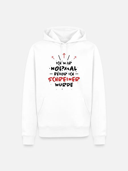 Schreiner Spruch Beruf Lustiges Schreiner Geschenk - Männer Premium Bio Hoodie - Weiß