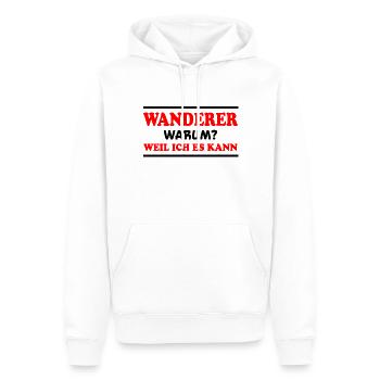 Wanderer Spruch Outdoor Lustiges Wandern Geschenk - Männer Premium Bio Hoodie - Weiß - Vorne - Nico (187cm)