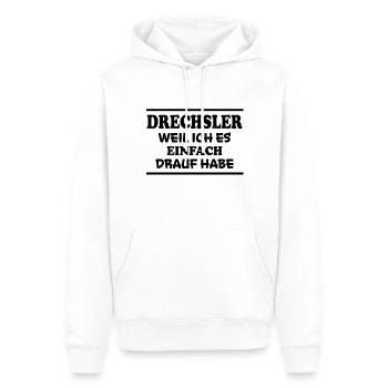 Drechsler Spruch Job Lustiges Drechsler Geschenk - Männer Premium Bio Hoodie - Weiß - Vorne - Nico (187cm)