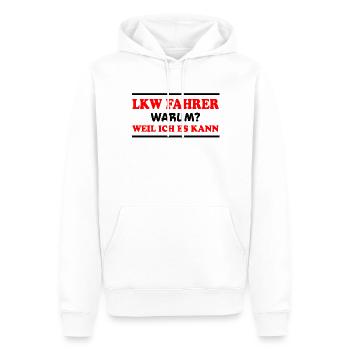LKW Fahrer Spruch Job Lustiges LKW Fahrer Geschenk - Männer Premium Bio Hoodie - Weiß - Vorne - Nico (187cm)