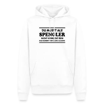 Spengler Spruch Beruf Lustiges Spengler Geschenk - Männer Premium Bio Hoodie - Weiß - Vorne - Nico (187cm)