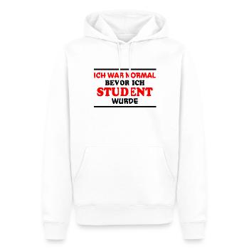 Student Spruch Uni Universität Student Geschenk - Männer Premium Bio Hoodie - Weiß - Vorne - Nico (187cm)