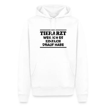 Tierarzt Spruch Beruf Lustiges Tierarzt Geschenk - Männer Premium Bio Hoodie - Weiß - Vorne - Nico (187cm)