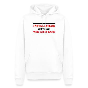 Installateur Spruch Heizung Installateur Geschenk - Männer Premium Bio Hoodie - Weiß - Vorne - Nico (187cm)