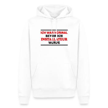 Installateur Spruch Heizung Installateur Geschenk - Männer Premium Bio Hoodie - Weiß - Vorne - Nico (187cm)