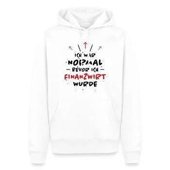 Finanzwirt Spruch Job Lustiges Finanzwirt Geschenk - Männer Premium Bio Hoodie - Weiß - Vorne - Nico (187cm)