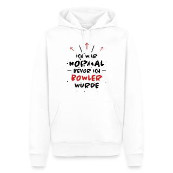 Bowling Spruch Bowlingspieler Witz Bowler Geschenk - Männer Premium Bio Hoodie - Weiß - Vorne - Nico (187cm)