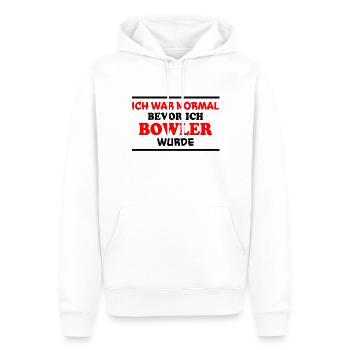 Bowling Spruch Bowlingspieler Witz Bowler Geschenk - Männer Premium Bio Hoodie - Weiß - Vorne - Nico (187cm)