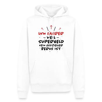LKW Fahrer Spruch Job Lustiges LKW Fahrer Geschenk - Männer Premium Bio Hoodie - Weiß - Vorne - Nico (187cm)