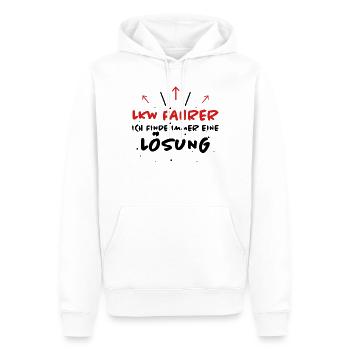 LKW Fahrer Spruch Job Lustiges LKW Fahrer Geschenk - Männer Premium Bio Hoodie - Weiß - Vorne - Nico (187cm)