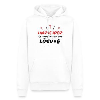 Fahrlehrer Spruch Lustige Fahrschullehrer Geschenk - Männer Premium Bio Hoodie - Weiß - Vorne - Nico (187cm)