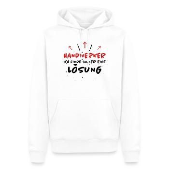 Handwerker Spruch Heimwerker Handwerker Geschenk - Männer Premium Bio Hoodie - Weiß - Vorne - Nico (187cm)