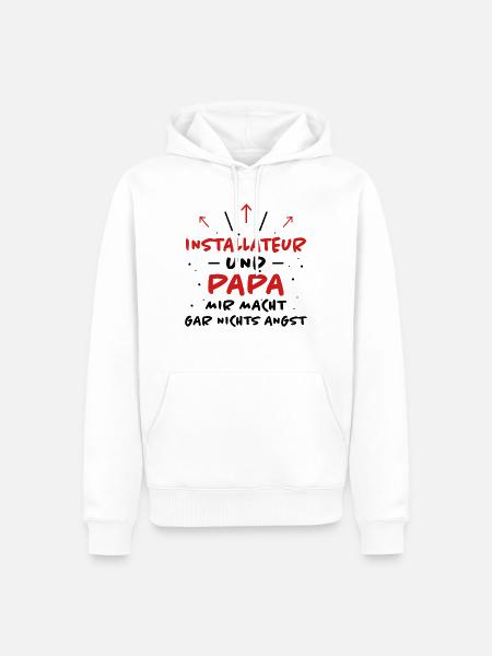 Installateur Spruch Heizung Installateur Geschenk - Männer Premium Bio Hoodie - Weiß
