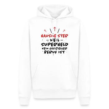 Hausmeister Spruch Lustiges Hausmeister Geschenk - Männer Premium Bio Hoodie - Weiß - Vorne - Nico (187cm)