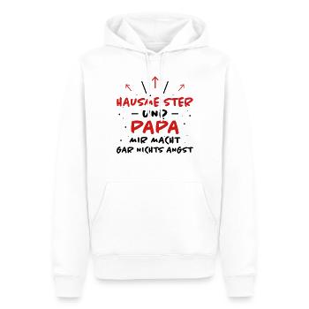 Hausmeister Spruch Lustiges Hausmeister Geschenk - Männer Premium Bio Hoodie - Weiß - Vorne - Nico (187cm)
