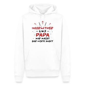 Informatiker Spruch Lustige Programmierer Geschenk - Männer Premium Bio Hoodie - Weiß - Vorne - Nico (187cm)