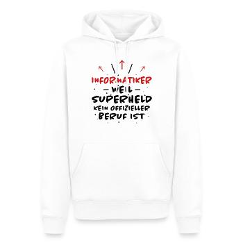 Informatiker Spruch Lustige Programmierer Geschenk - Männer Premium Bio Hoodie - Weiß - Vorne - Nico (187cm)