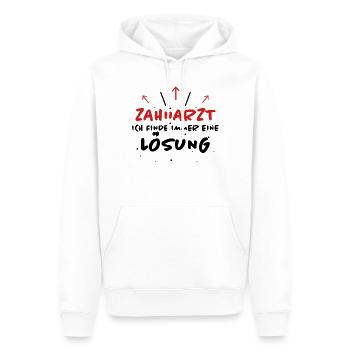 Zahnarzt Spruch Beruf Lustiges Zahnarzt Geschenk - Männer Premium Bio Hoodie - Weiß - Vorne - Nico (187cm)
