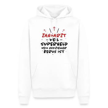Zahnarzt Spruch Beruf Lustiges Zahnarzt Geschenk - Männer Premium Bio Hoodie - Weiß - Vorne - Nico (187cm)