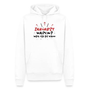Zahnarzt Spruch Beruf Lustiges Zahnarzt Geschenk - Männer Premium Bio Hoodie - Weiß - Vorne - Nico (187cm)