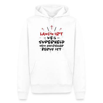 Landwirt Spruch Traktor Lustiges Landwirt Geschenk - Männer Premium Bio Hoodie - Weiß - Vorne - Nico (187cm)